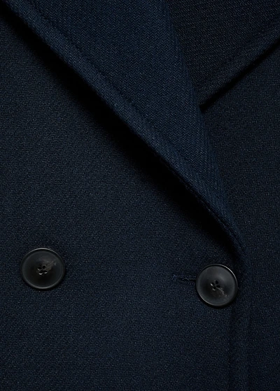 Wool-blend jacket with maxi lapels