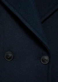 Wool-blend jacket with maxi lapels