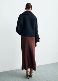 Wool-blend jacket with maxi lapels