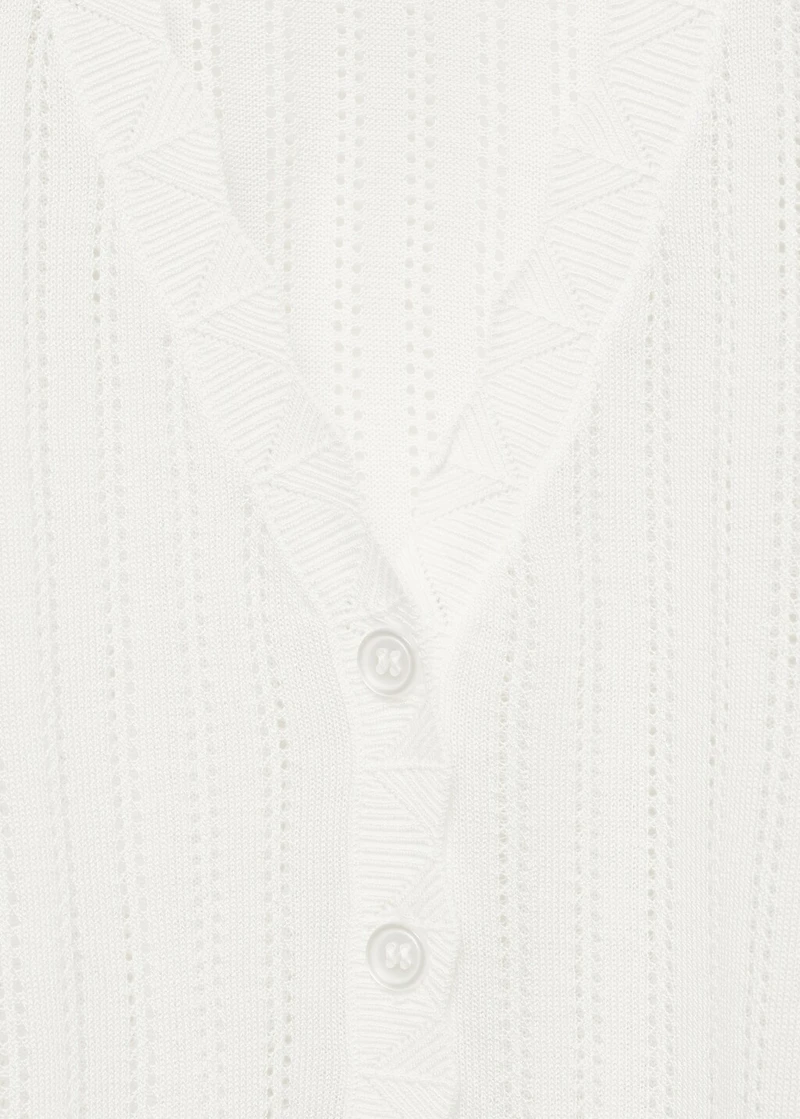Pajama cardigan with lace detail