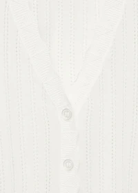 Pajama cardigan with lace detail