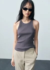 Cotton halter-neck top