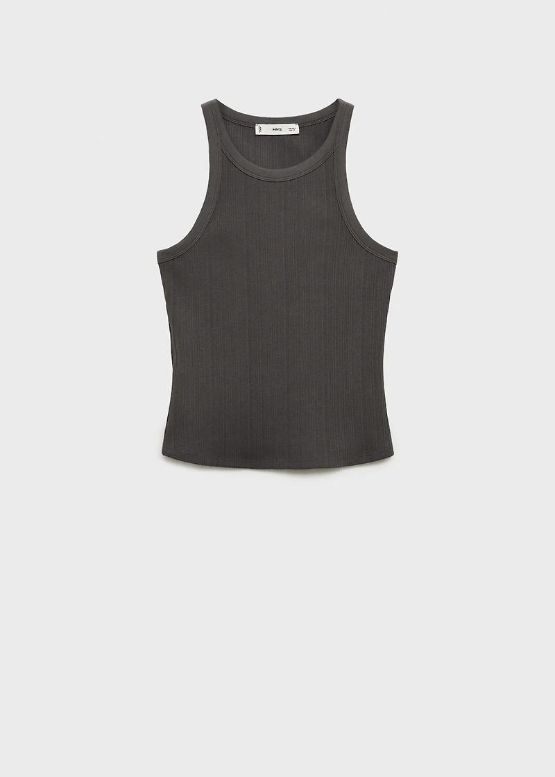 Cotton halter-neck top