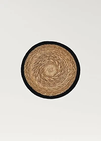 Natural fiber braided placemat