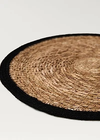 Natural fiber braided placemat