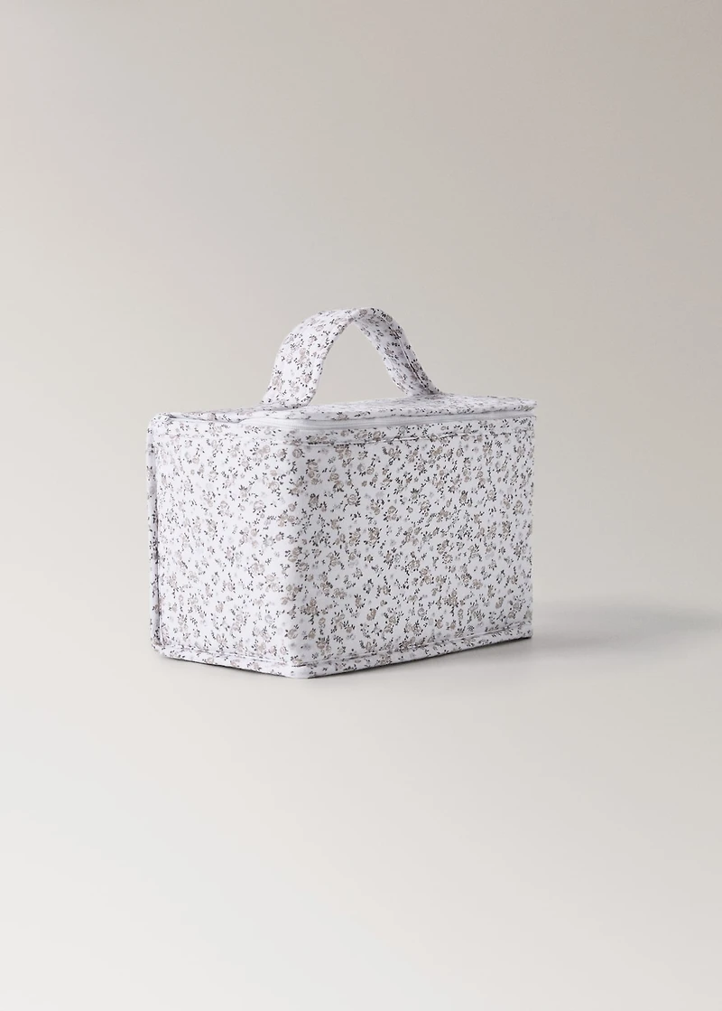 Children’s toiletry bag with mini-flower print