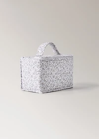 Children’s toiletry bag with mini-flower print