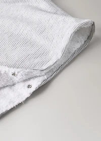 Children's cotton bath poncho with two-tone stripes