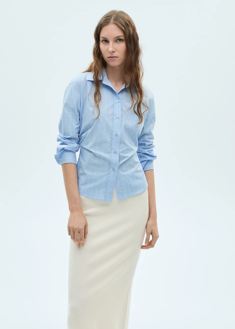 Fine knit midi skirt