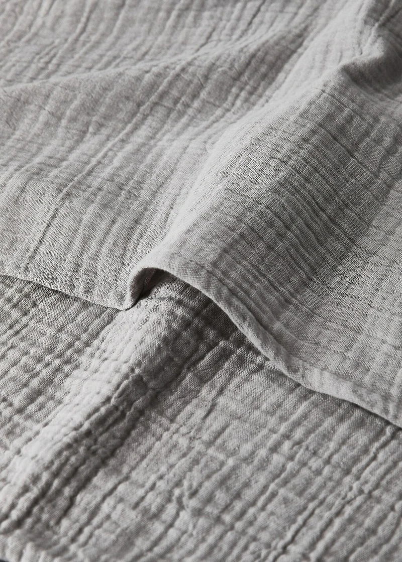 Chiffon cotton duvet cover with contrast piping for cot