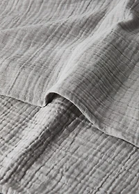 Chiffon cotton duvet cover with contrast piping for cot