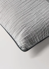 Chiffon cotton duvet cover with contrast piping for cot