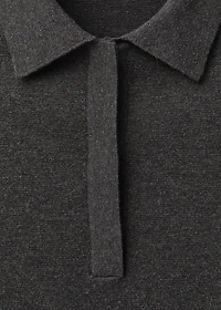 Wool-blend polo-neck sweater