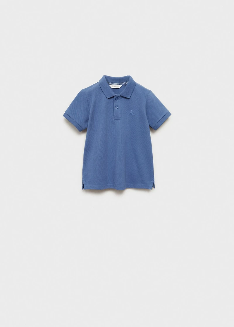 Short-sleeve knitted polo shirt
