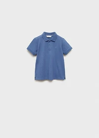 Short-sleeve knitted polo shirt