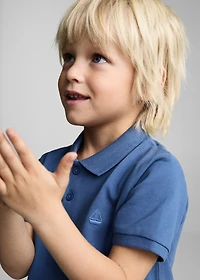 Short-sleeve knitted polo shirt