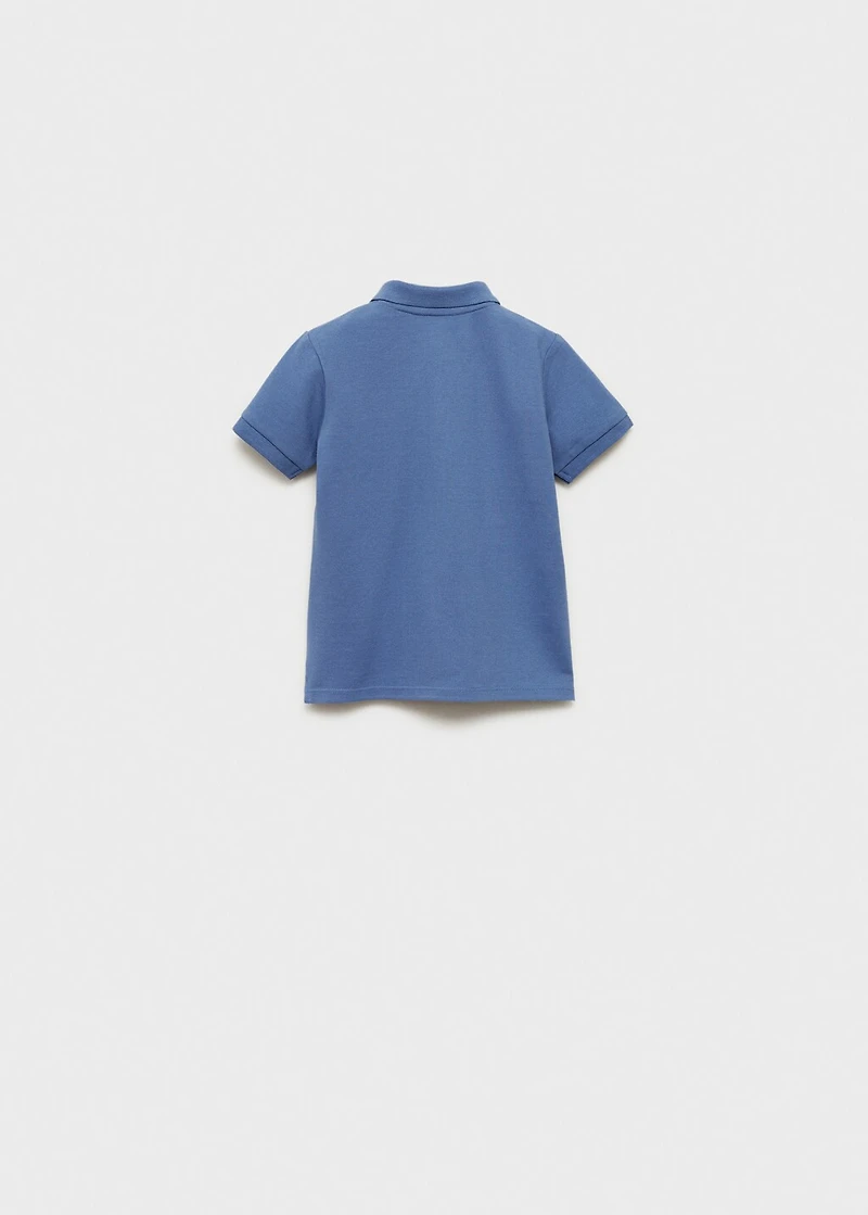 Short-sleeve knitted polo shirt