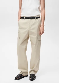 Relaxed-fit pants with pocket