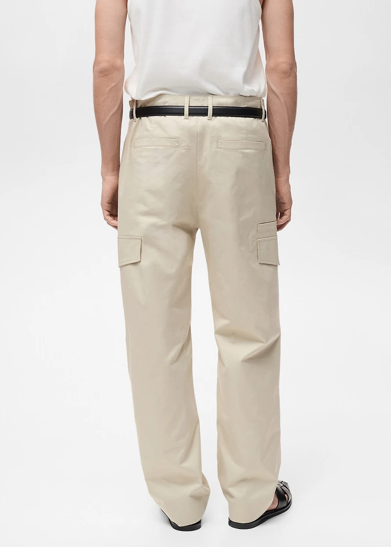 Relaxed-fit pants with pocket