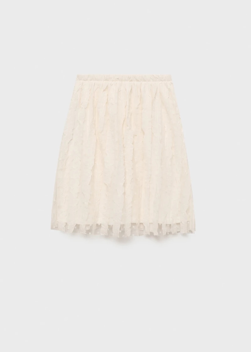 Contrast panels tulle skirt