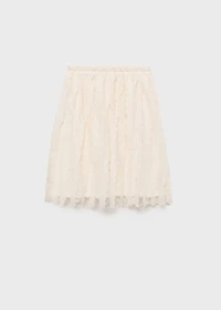Contrast panels tulle skirt