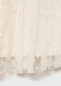 Contrast panels tulle skirt