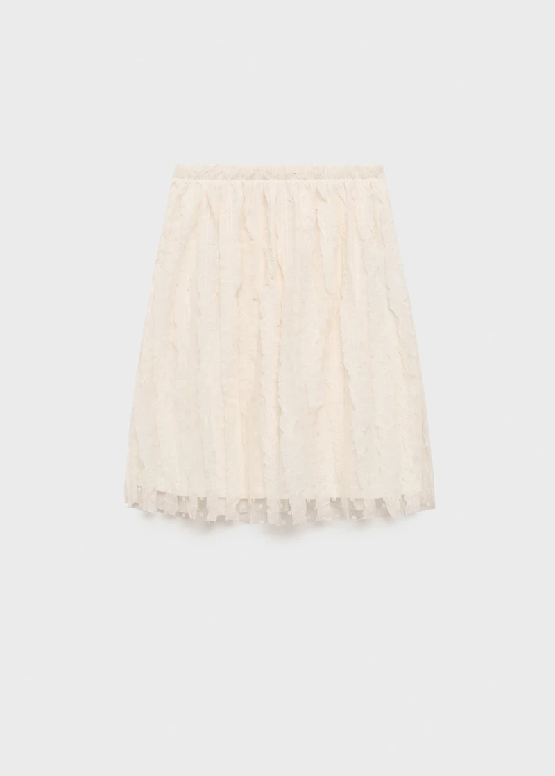 Contrast panels tulle skirt