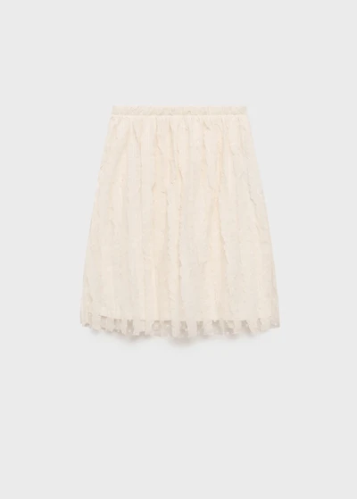 Contrast panels tulle skirt