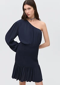 Asymmetrical pleated dress