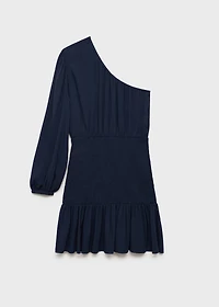 Asymmetrical pleated dress