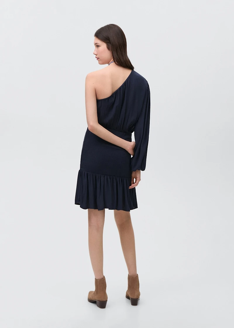 Asymmetrical pleated dress