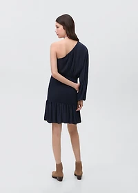 Asymmetrical pleated dress