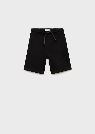 Cotton shorts with drawstring