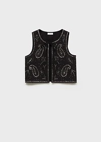 Beaded embroidered vest
