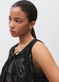 Beaded embroidered vest