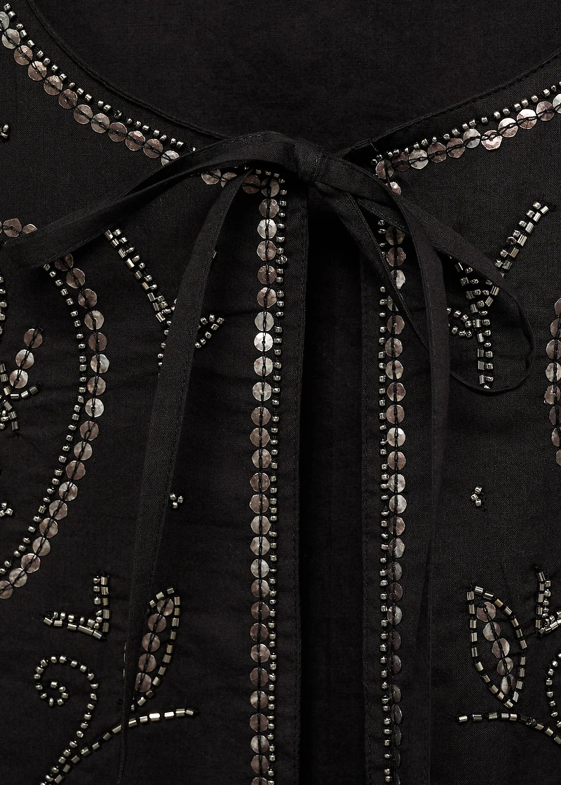 Beaded embroidered vest