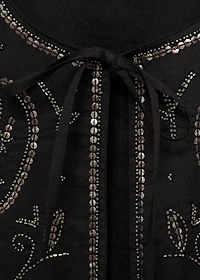 Beaded embroidered vest