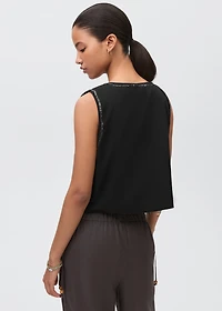 Beaded embroidered vest