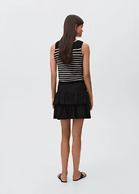 Ruffled mini-skirt pants