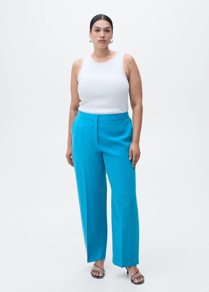 Straight suit trousers