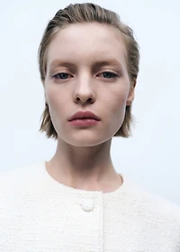 Tweed vest with buttons