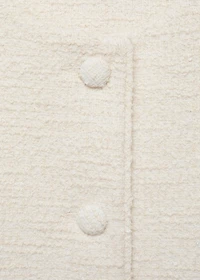 Tweed vest with buttons