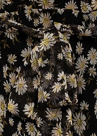 Floral-print straight-fit midi-dress