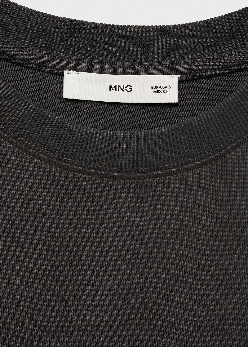 Oversized cotton maternity t-shirt