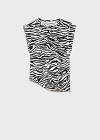 Draped sleeveless t-shirt