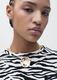 Draped sleeveless t-shirt