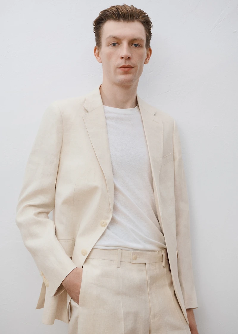 Amalfi 100% linen slim-fit suit blazer