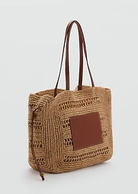 Natural fibre shopper bag