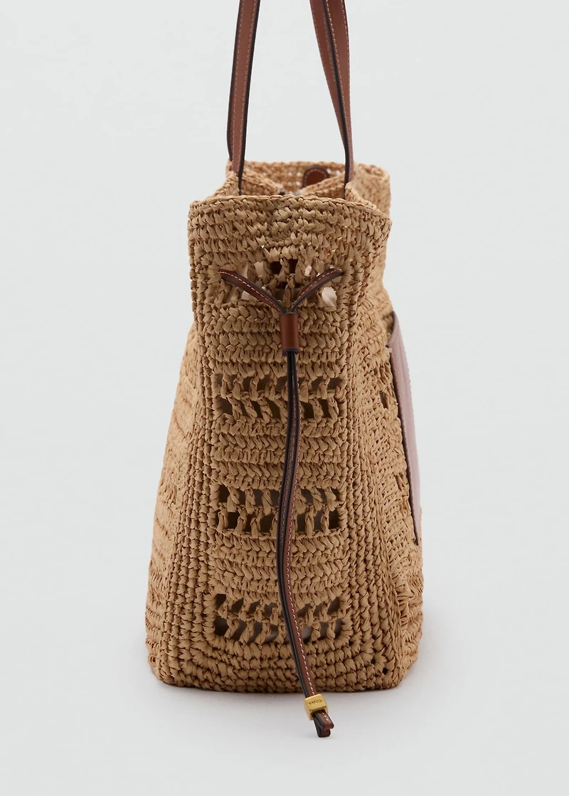 Natural fibre shopper bag