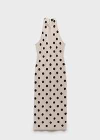 Rhinestone polka-dot halter dress